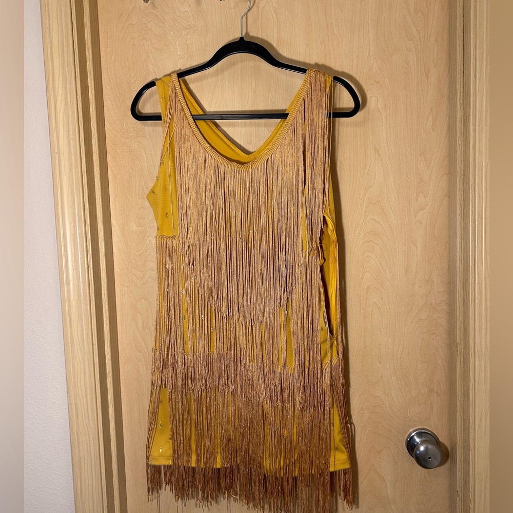 Yellow Fringe Dress